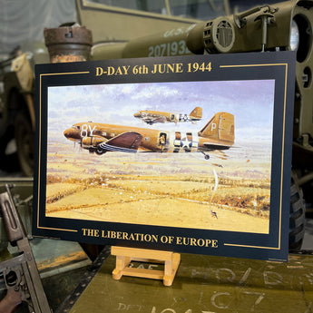 Into Battle - C47 Dakota D-Day Poster - 35 ” x 25 ”