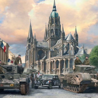 The Liberation of Bayeux - D-Day Poster - 22 ¼ ” x 19 ½ ”